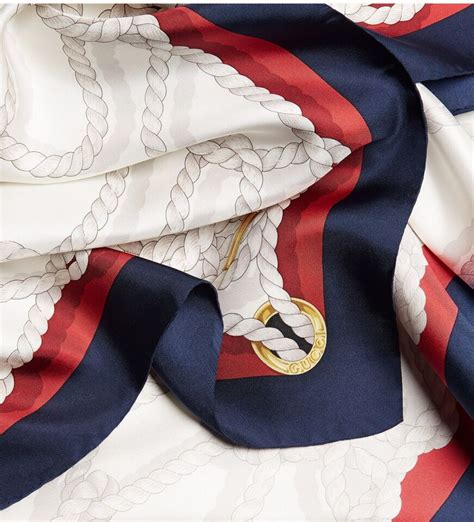 gucci silk scarf with rope tassles